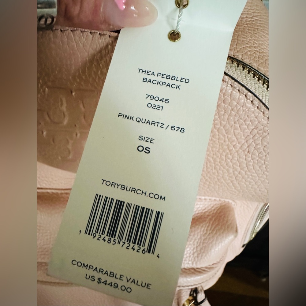 Tory Burch Blush Leather Backpack - Picture 9 of 9
